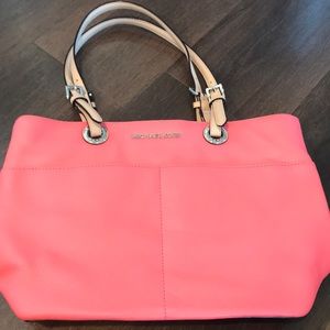 Michael Kors Pink Bedford Pocket Tote